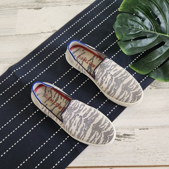 Rothys The Sneaker Slip On Flat Maritime Tiger Size 6.5
